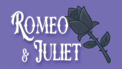 Romeo and Juliet traditional rose style graphic