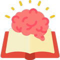 enjoyable learn brain book icon
